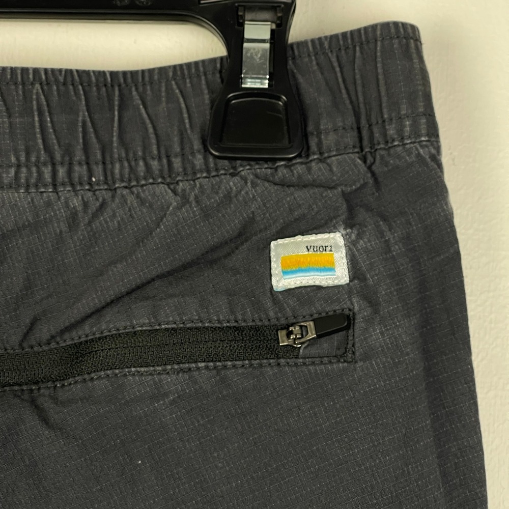Vuori Charcoal Ripstop Cotton Pants Modern Slim Fit Drawstring Mens M *Read - Picture 3 of 12